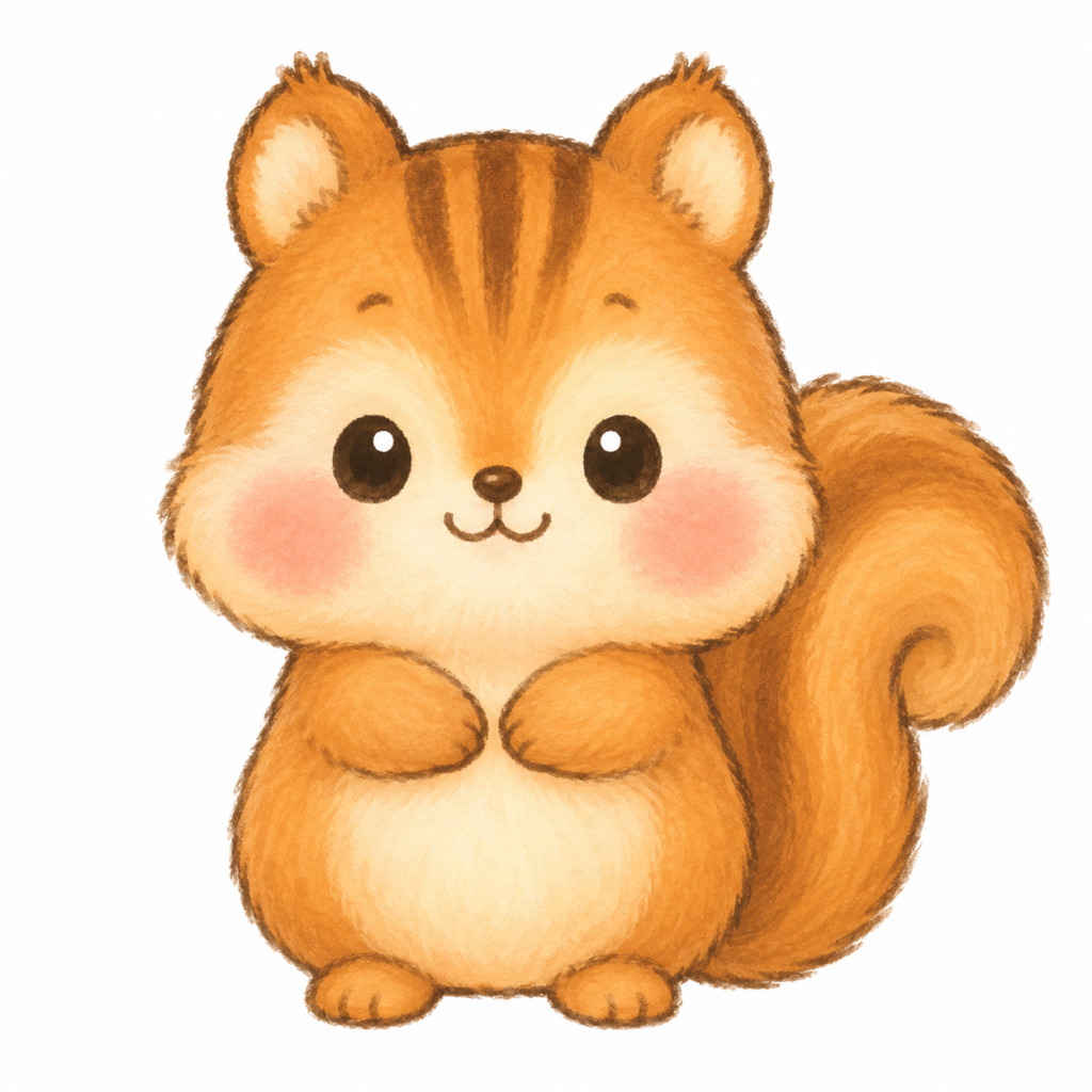 チャッピー作リスの絵文字見本🐿️ひと目で気に入りました🥰