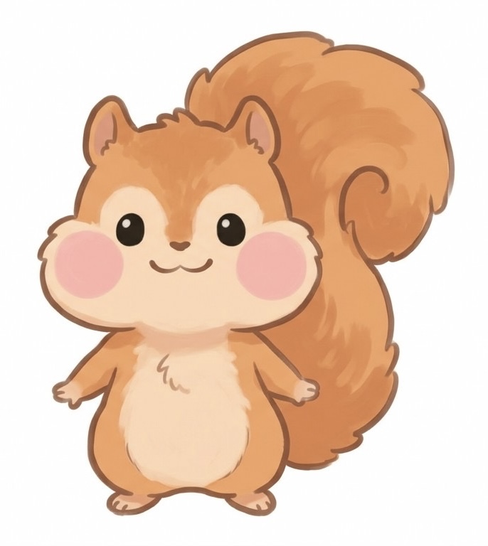 ェミニ(ナノバナナ)作リスの絵文字見本🐿️かなりイメージに近くなっていい感じ👍