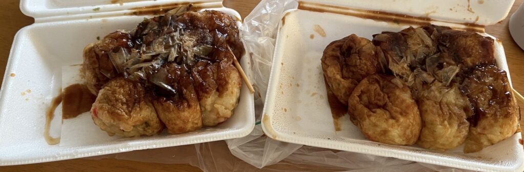 🐙 帰りのご褒美、100円のたこ焼き！大阪人の血が騒ぎます（笑）